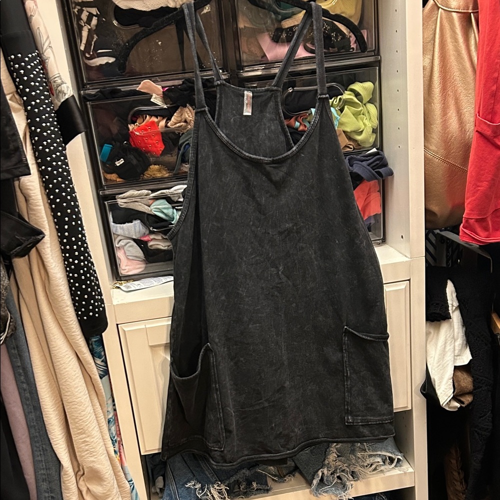 Elegant Charcoal Mini Dress